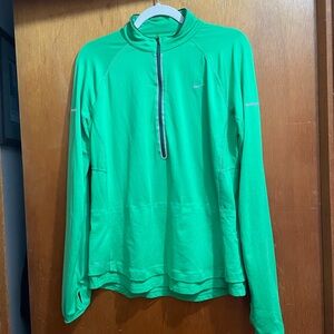 Nike | Dri-fit soft ‎ green pull over jacket